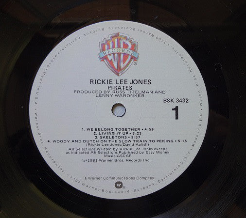 Rickie Lee Jones : Pirates (LP, Album, All)