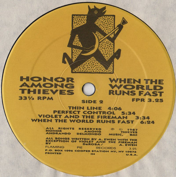 Honor Among Thieves : When The World Runs Fast (LP, Album)