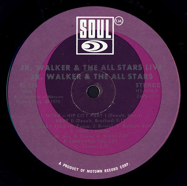 Junior Walker & The All Stars : Live (LP, Album)