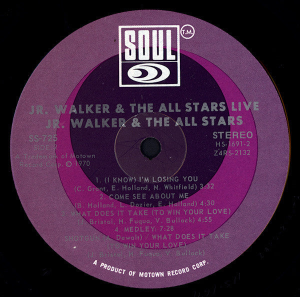 Junior Walker & The All Stars : Live (LP, Album)