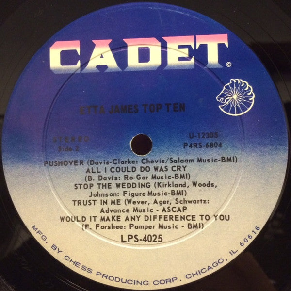 Etta James : Etta James Top Ten (LP, Comp, RE)