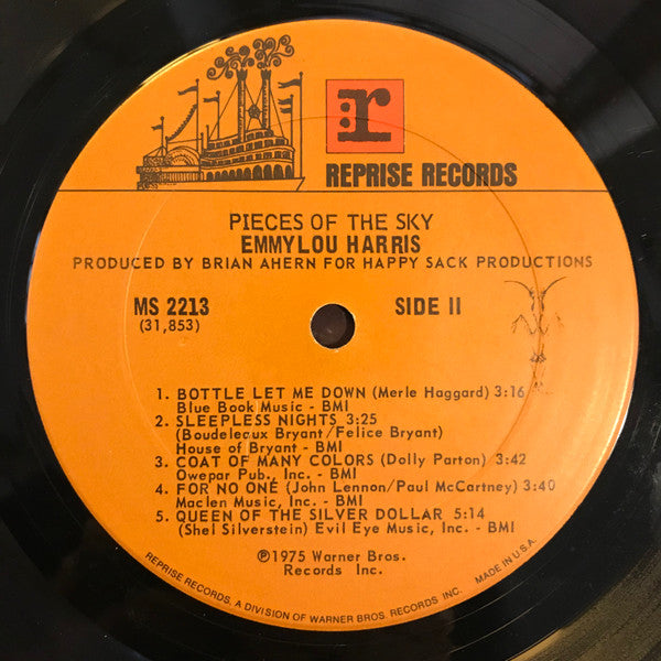 Emmylou Harris : Pieces Of The Sky (LP, Album, Ter)