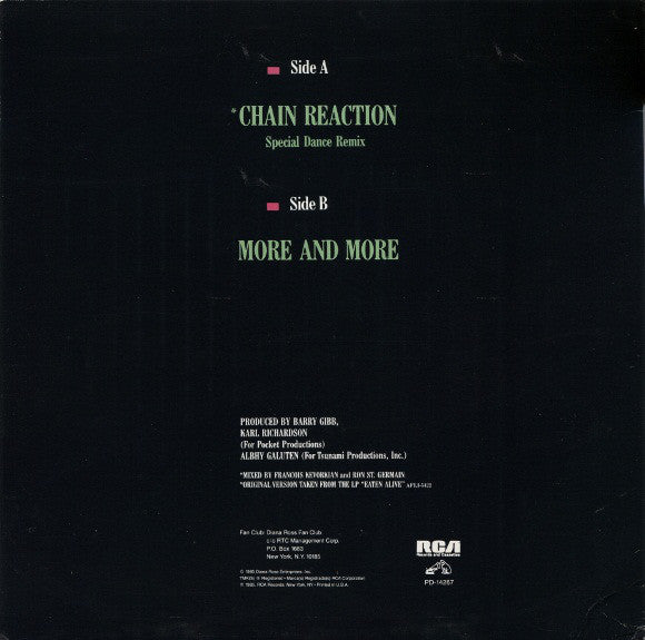 Diana Ross : Chain Reaction (Special Dance Remix) (12")