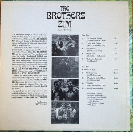 The Brothers Zim : Let There Be Shalom (LP, Album)