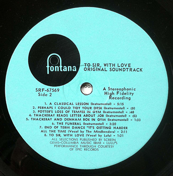 Various : To Sir, With Love Original Motion Picture Soundtrack (LP, Album)