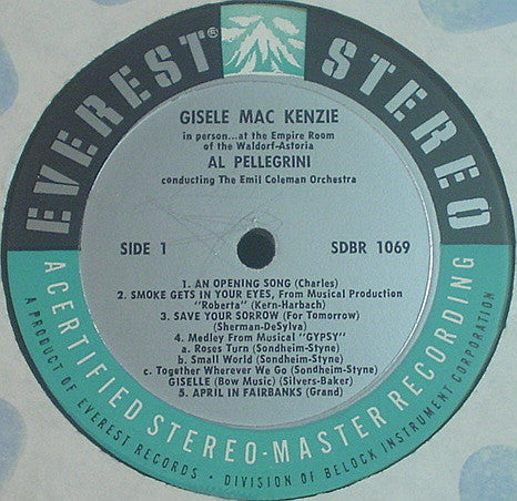 Gisele MacKenzie With Emil Coleman & His Orchestra Conducted By Al Pellegrini : In Person...At The Empire Room Of The Waldorf-Astoria (LP, Album)