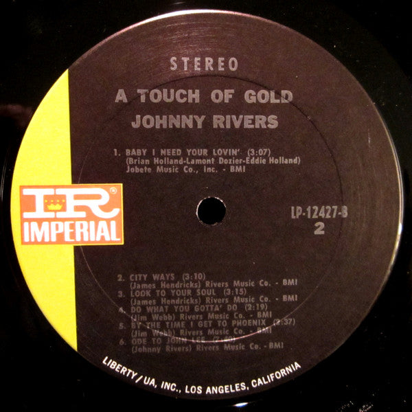Johnny Rivers : A Touch Of Gold (LP, Comp, RP, Ter)