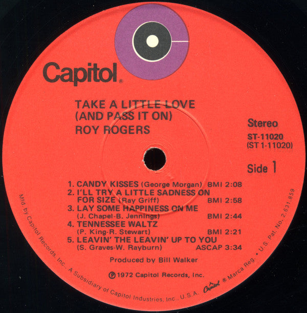 Roy Rogers (3) : Take A Little Love (And Pass It On) (LP, Album)