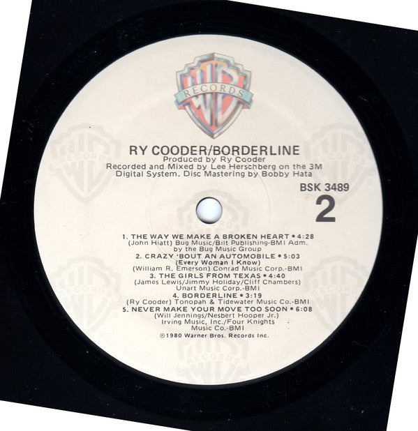 Ry Cooder : Borderline (LP, Album, Spe)