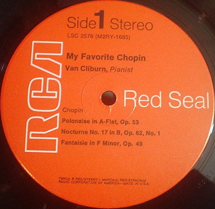 Van Cliburn : My Favorite Chopin (LP, Album, RE, Hol)