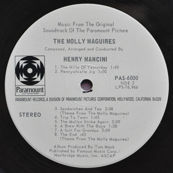 Henry Mancini : The Molly Maguires (Music From The Original Motion Picture Soundtrack) (LP, Album)