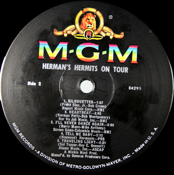 Herman's Hermits : Their Second Album! Herman's Hermits On Tour (LP, Album, Mono)