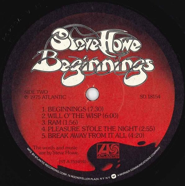 Steve Howe : Beginnings (LP, Album, Mon)