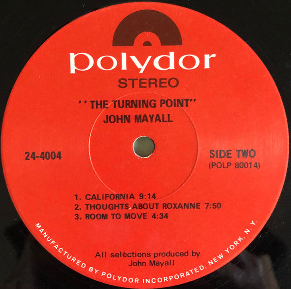 John Mayall : The Turning Point (LP, Album, Scr)
