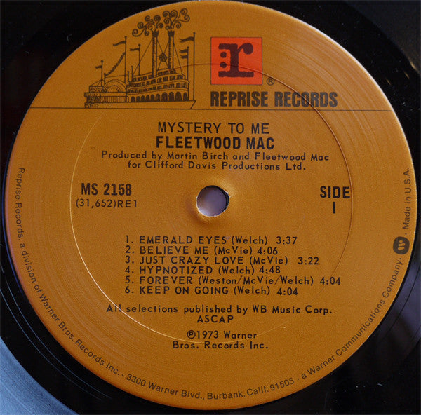 Fleetwood Mac : Mystery To Me (LP, Album, RE, Pit)