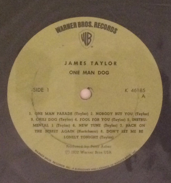 James Taylor (2) : One Man Dog (LP, Album)