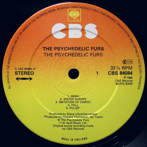 The Psychedelic Furs : The Psychedelic Furs (LP, Album, Gre)