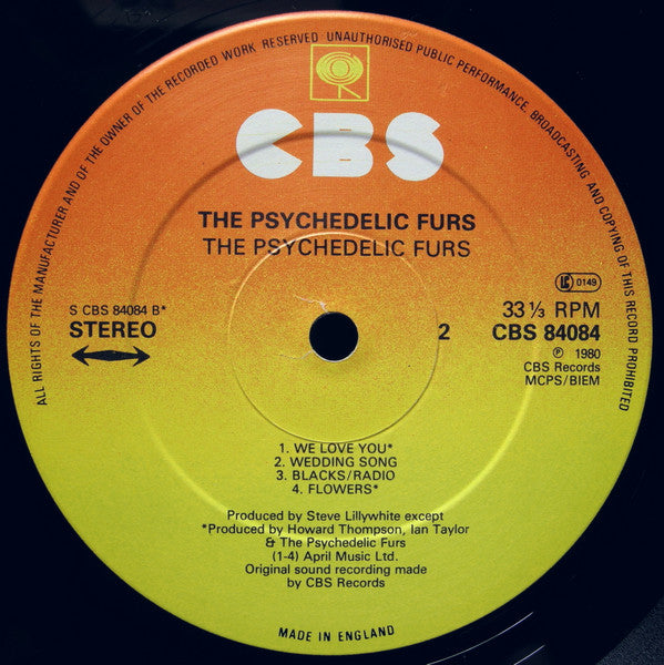 The Psychedelic Furs : The Psychedelic Furs (LP, Album, Gre)