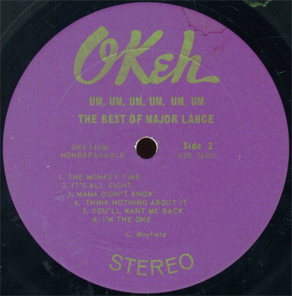 Major Lance : Um, Um, Um, Um, Um, Um - The Best Of Major Lance (LP, Comp)