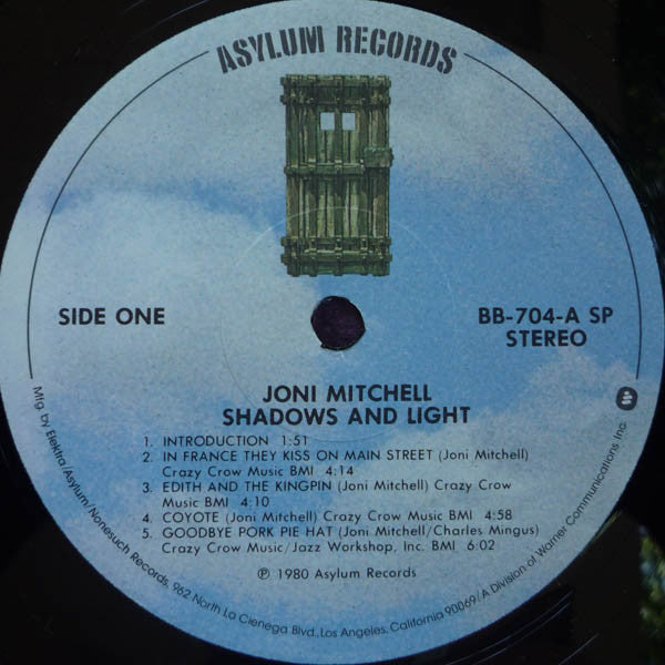 Joni Mitchell : Shadows And Light (2xLP, Album, SP )