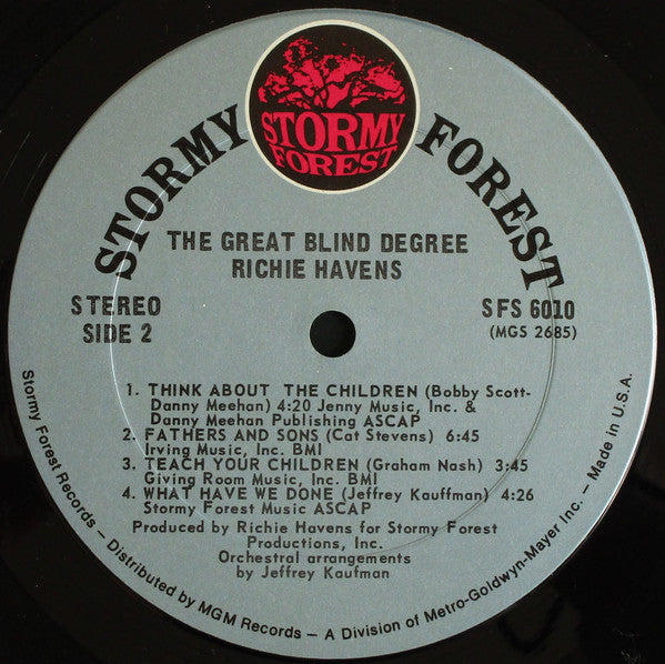 Richie Havens : The Great Blind Degree (LP, Album)