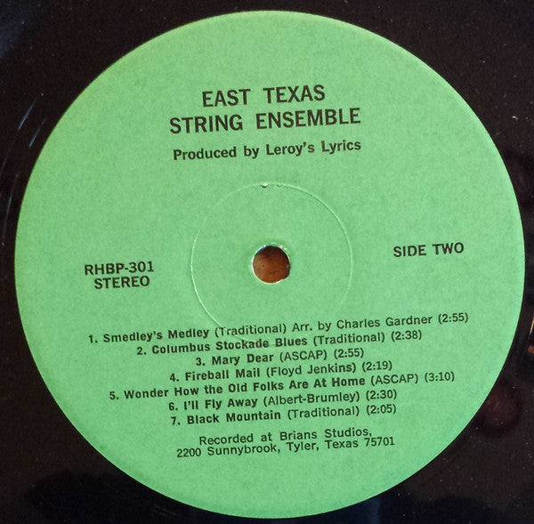 The East Texas String Ensemble : The East Texas String Ensemble From Nacogdoches (LP, Album)