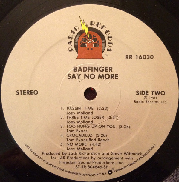 Badfinger : Say No More (LP, Album, SP)