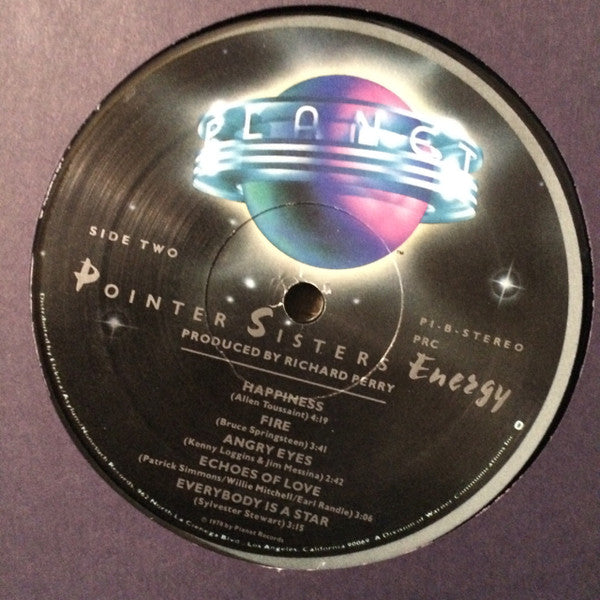 Pointer Sisters : Energy (LP, Album, PRC)