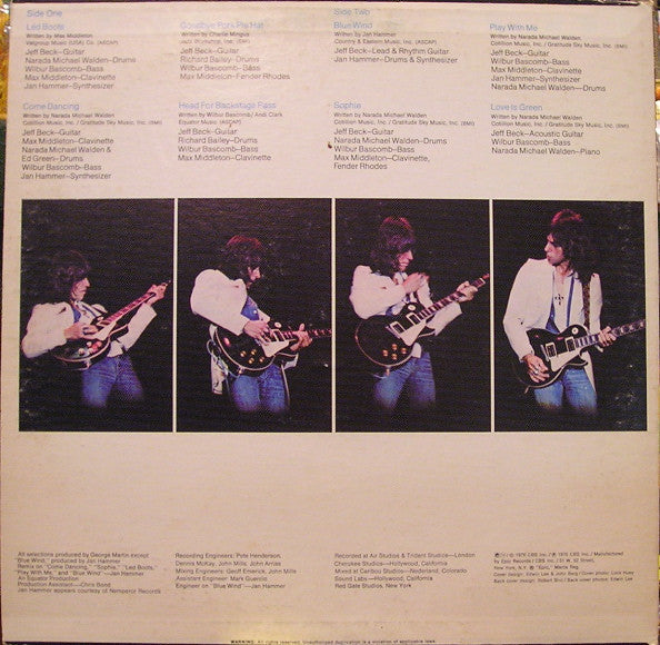 Jeff Beck : Wired (LP, Album, RE, Ter)