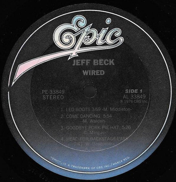 Jeff Beck : Wired (LP, Album, RE, Ter)