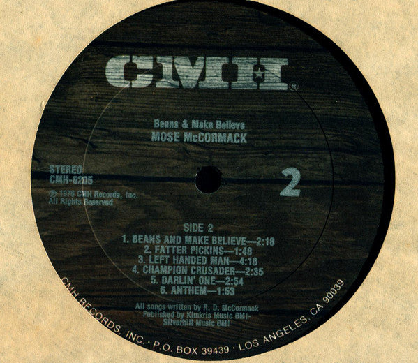 Mose McCormack : Beans & Make Believe (LP, Album)