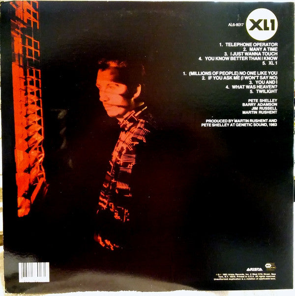 Pete Shelley : XL•1 (LP, Album)