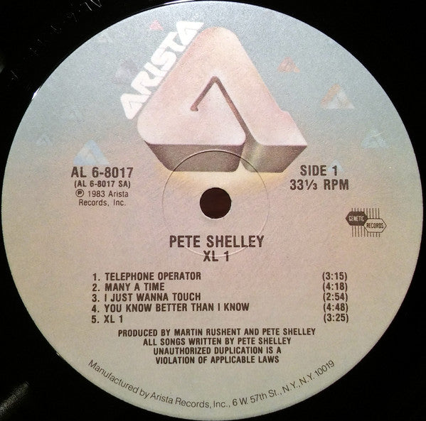 Pete Shelley : XL•1 (LP, Album)