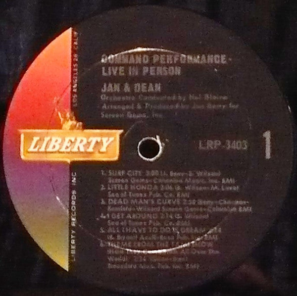 Jan & Dean : Command Performance (LP, Album, Mono)