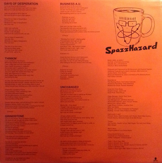 Descendents : SpazzHazard (12", S/Sided, EP, Etch)