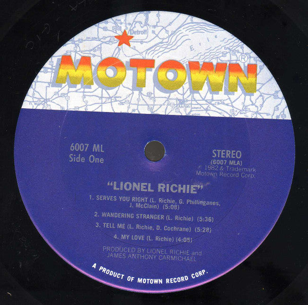 Lionel Richie : Lionel Richie (LP, Album, Club, Gat)
