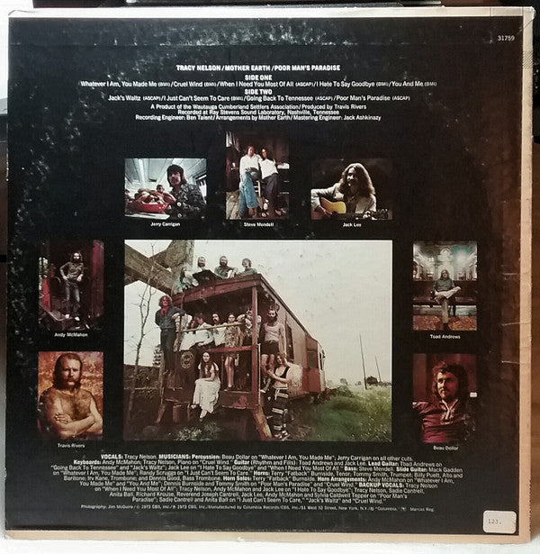 Tracy Nelson / Mother Earth (4) : Poor Man's Paradise (LP, Album)