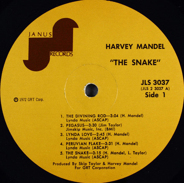 Harvey Mandel : The Snake (LP, Album, Gat)