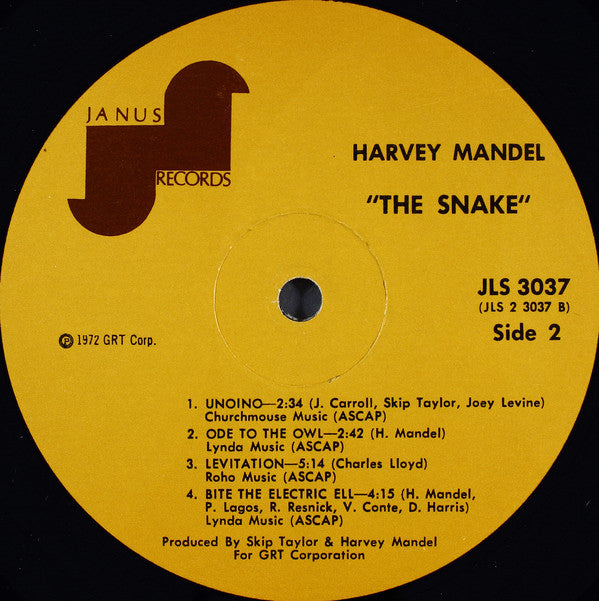 Harvey Mandel : The Snake (LP, Album, Gat)