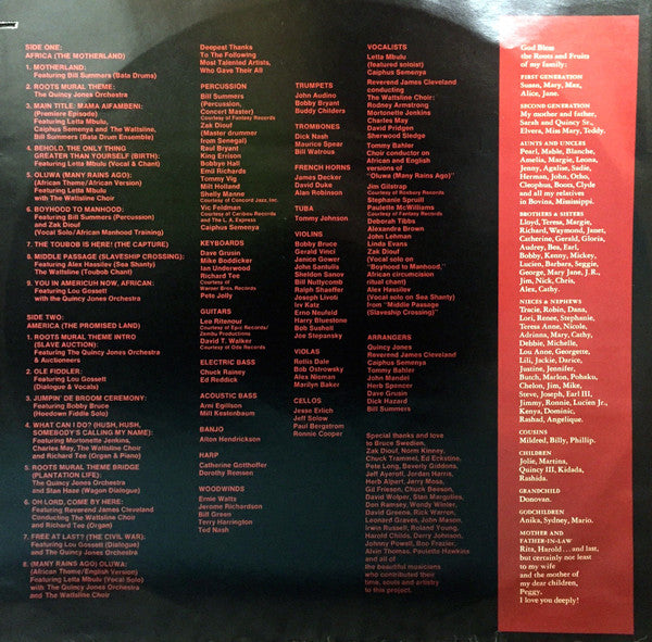 Quincy Jones : Roots (The Saga Of An American Family) (LP, Album, Ter)