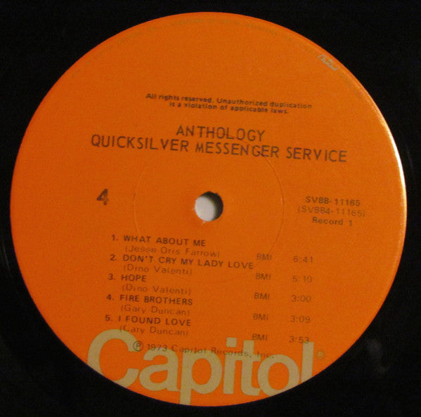 Quicksilver Messenger Service : Anthology (2xLP, Comp)