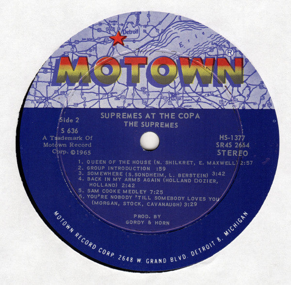 The Supremes : At The Copa (LP, Album)