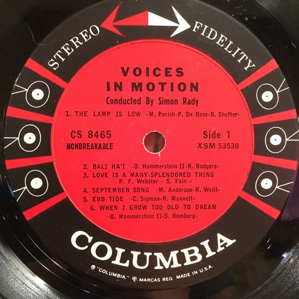 Simon Rady : Voices In Motion (LP, Len)