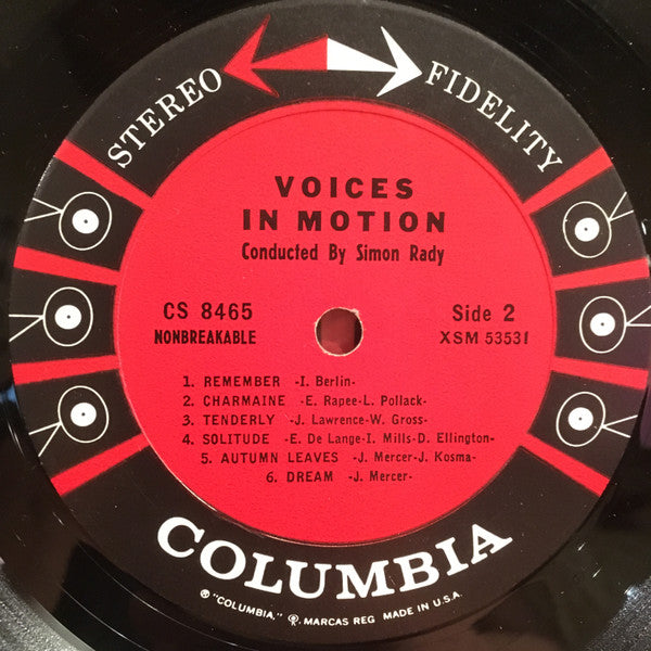 Simon Rady : Voices In Motion (LP, Len)