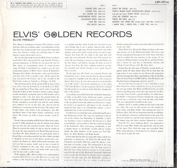 Elvis Presley : Elvis' Golden Records (LP, Comp, RE)