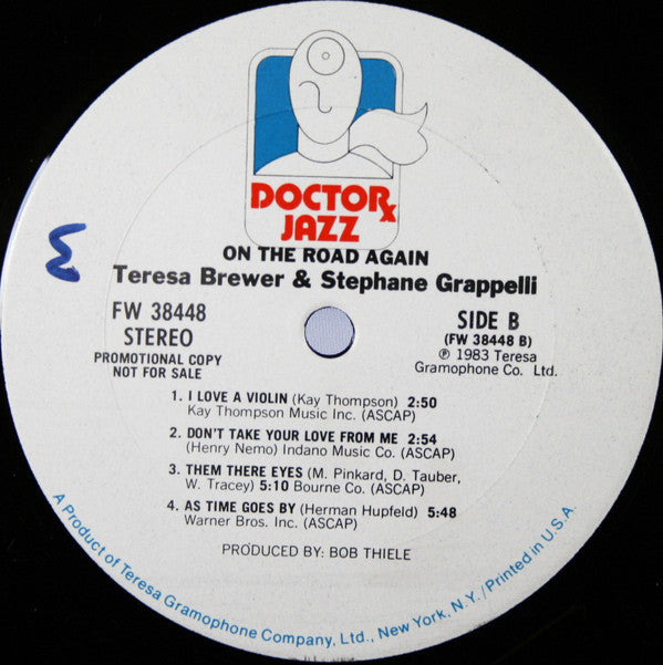 Teresa Brewer, Stéphane Grappelli : On The Road Again (LP, Album, Promo)