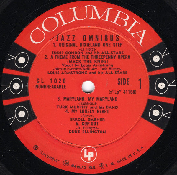 Various : Jazz Omnibus (LP, Album, Comp, Mono)