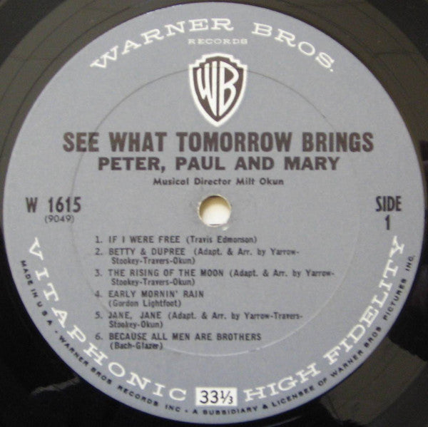 Peter, Paul & Mary : See What Tomorrow Brings (LP, Mono, Pit)
