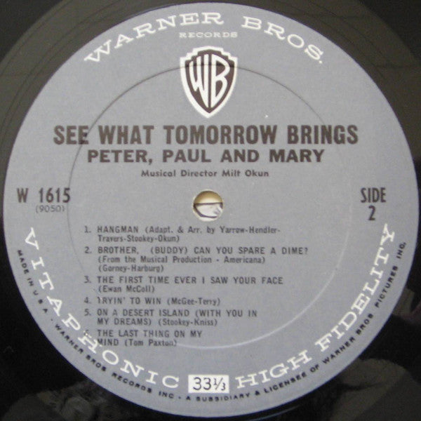 Peter, Paul & Mary : See What Tomorrow Brings (LP, Mono, Pit)