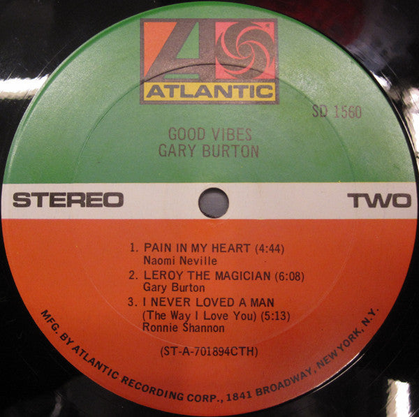 Gary Burton : Good Vibes (LP, Album, Ter)